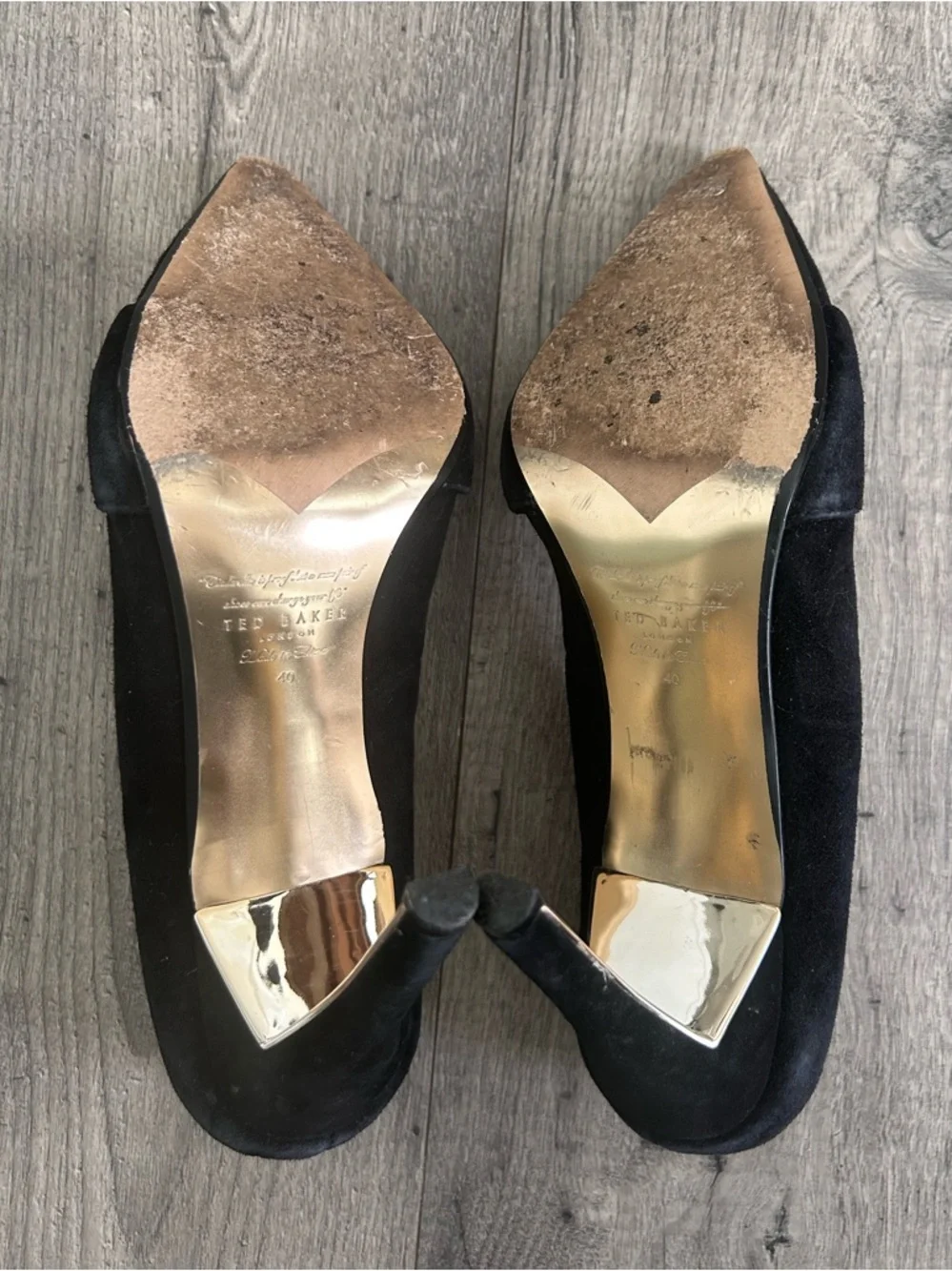 Ted Baker Black Suede Heels Size EU 40, U.S. 9.5-10